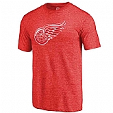 Men's Detroit Red Wings Fanatics Branded Distressed Primary Logo Tri Blend T-Shirt Red FengYun,baseball caps,new era cap wholesale,wholesale hats